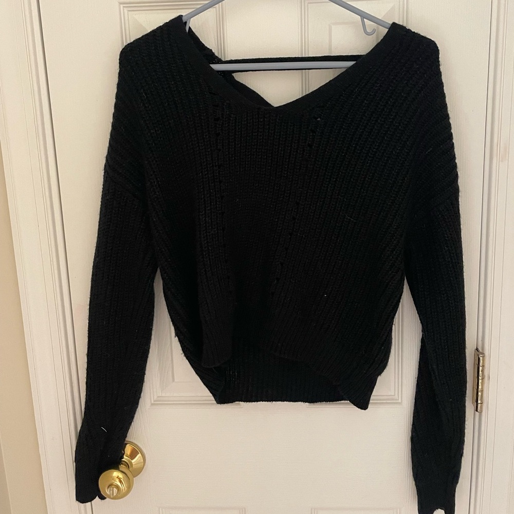 Aeropostale Cropped Black Sweater